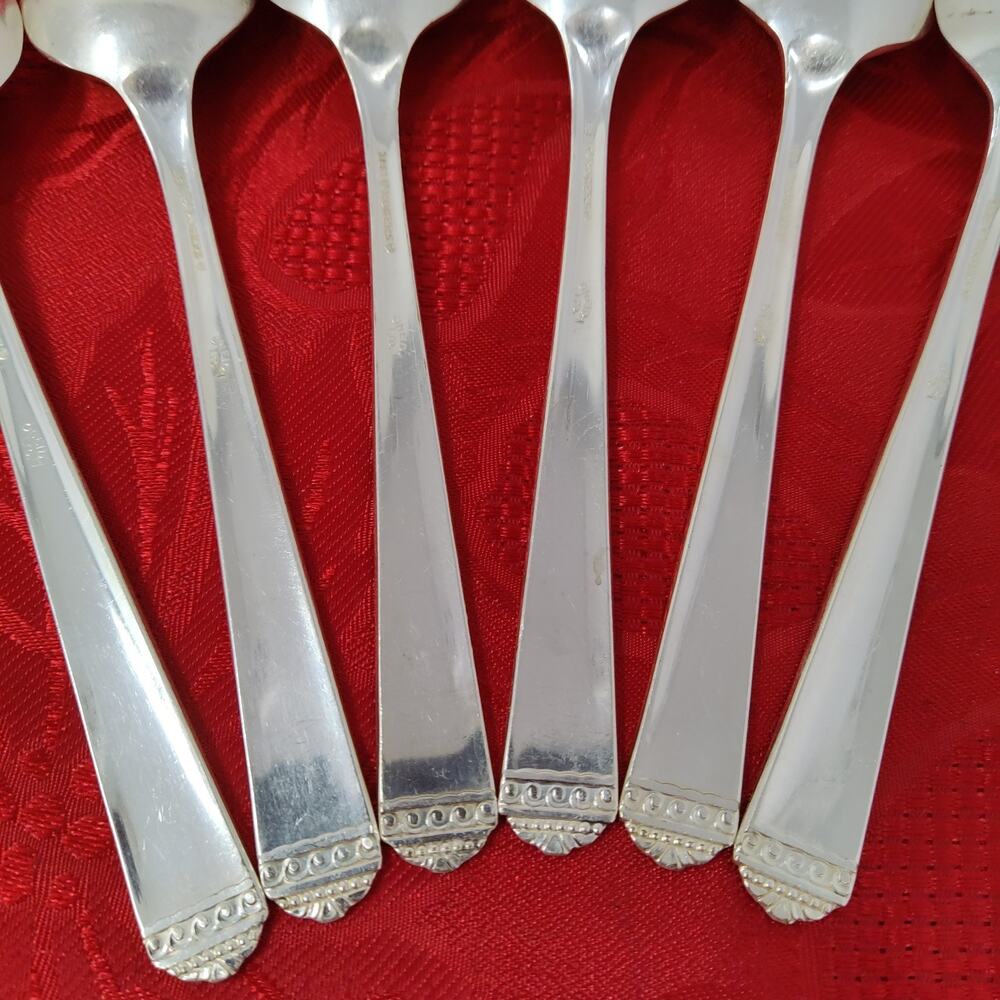 6X BK Rogers Oneida Surf Club Butter Knives Silverplate - Picture 10 of 10